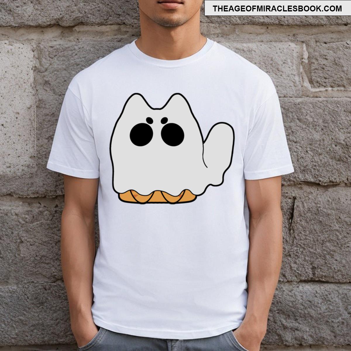Ghost Cat Seated [halloween Exclusive] T-shirt
